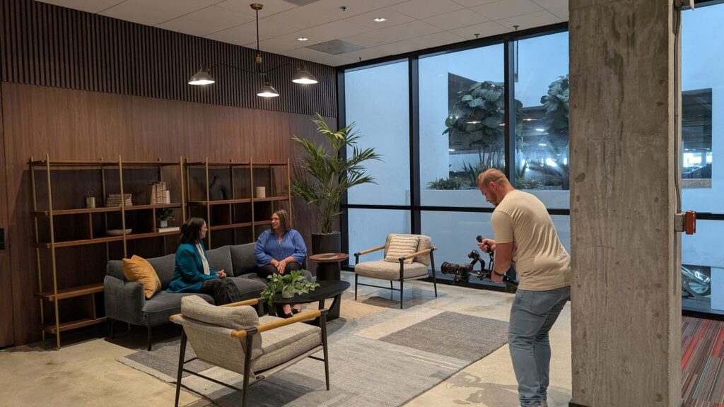 Camera man and interview with Behind the Scenes of All Access
